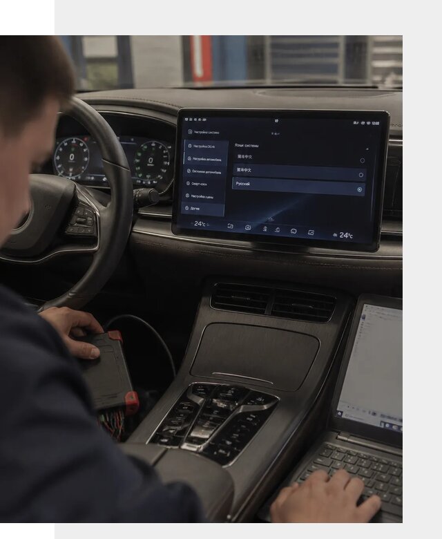 Русификация автомобиля BYD HAN для эксплуатации в Сызрани